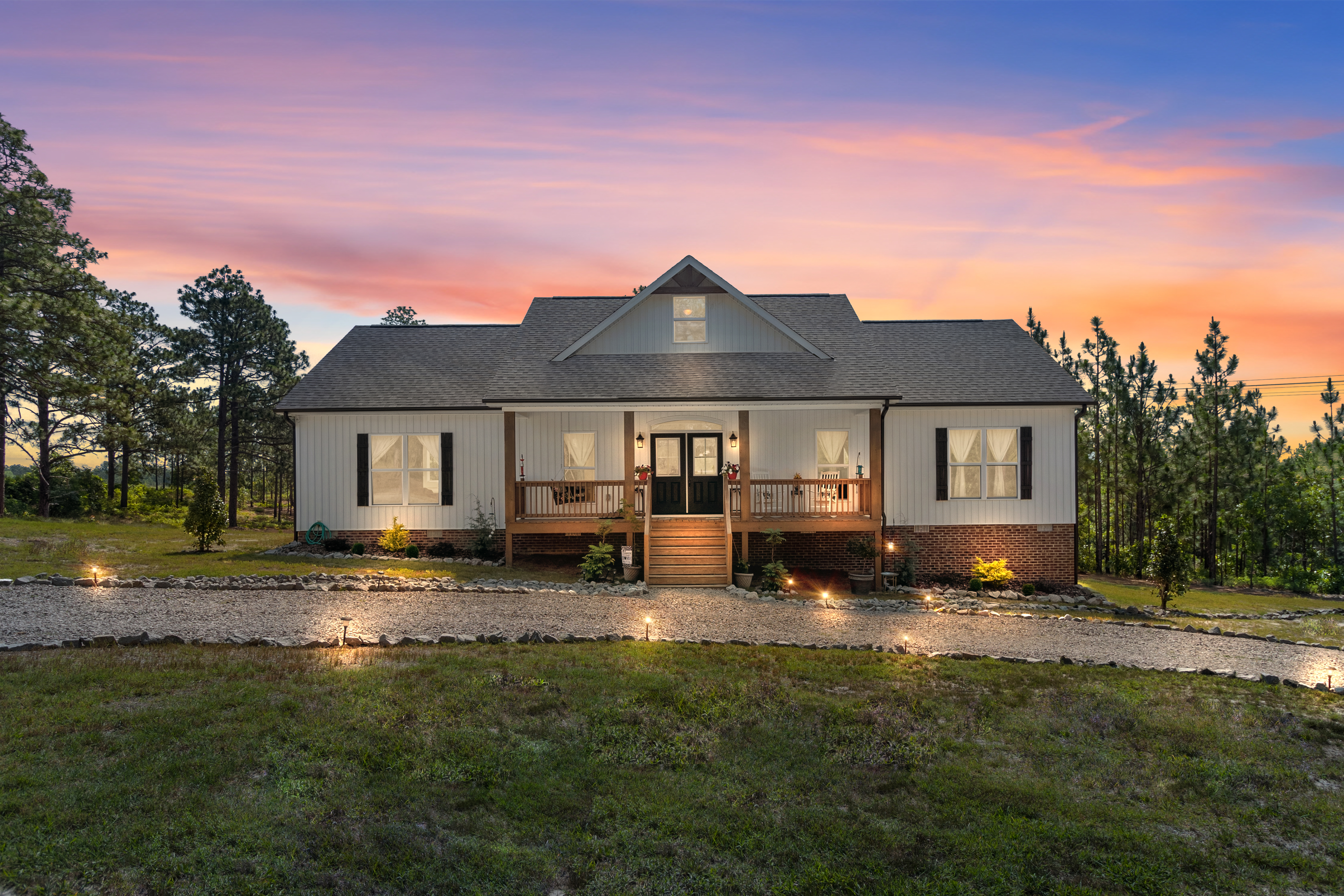 Front elevation of custom home